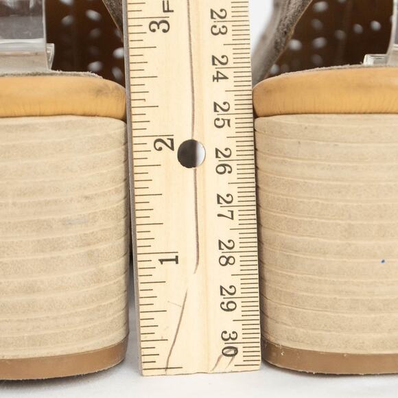 Korks Tan Suede Cayleigh Ankle Block Heel Sandals Shoe Size 7 - Picture 6 of 12